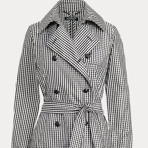 Lauren Ralph Lauren Jackets & Blazers - EUC! Lauren Ralph Lauren Gingham Twill Trench Coat SZ 14